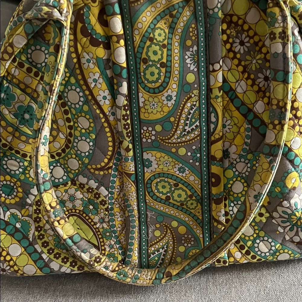 Vera Bradley Lemon Parfait Paisley Kiss lock Bag - Picture 9 of 16